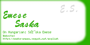 emese saska business card